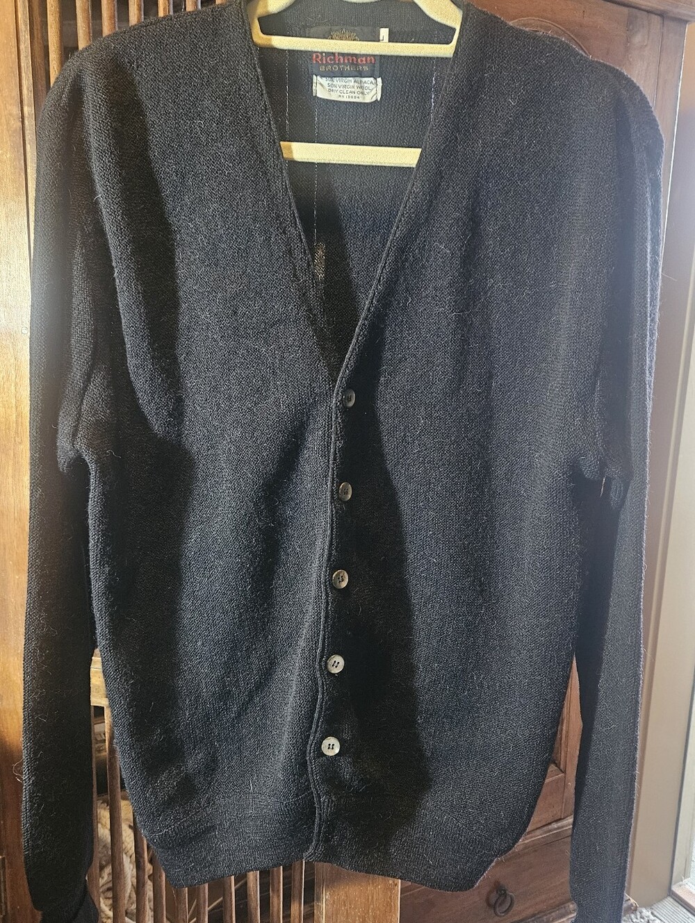 Vintage Richman Brothers alpaca/wool button sweater